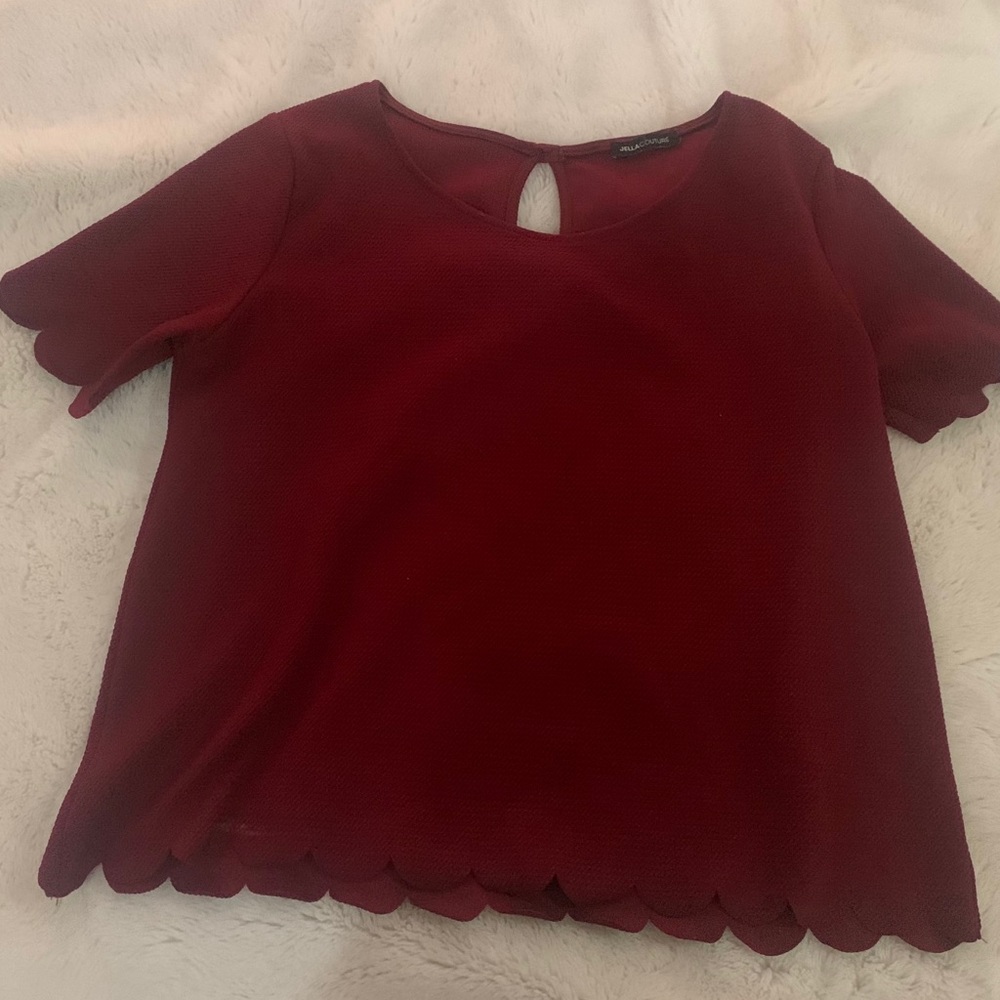 Jella Couture Dark Red Blouse